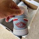 Air Jordan 1 Low Blue Grey White Dune Red